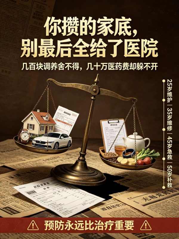 健康要提前投资，别等病倒才醒悟！-洛芃泽