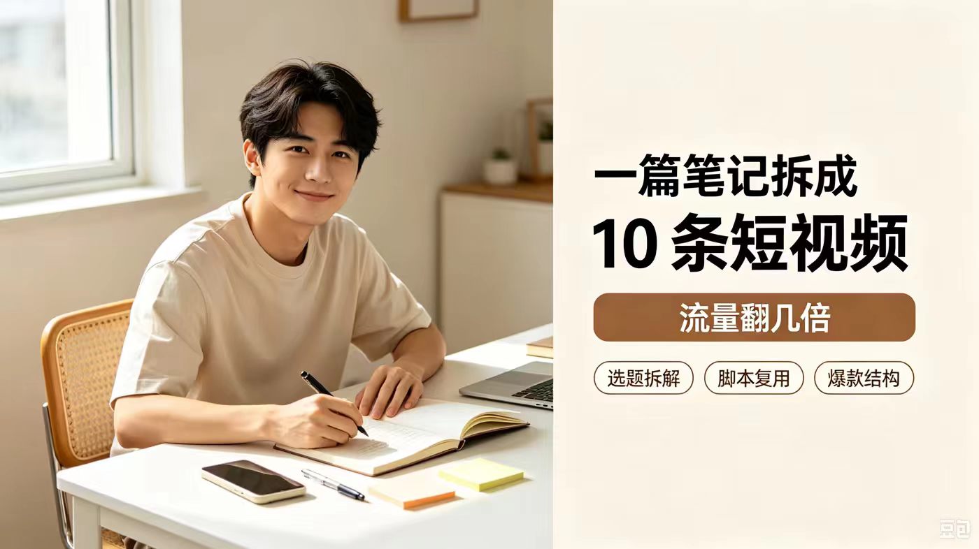 封面：一篇长文被拆成多张竖版短视频卡片