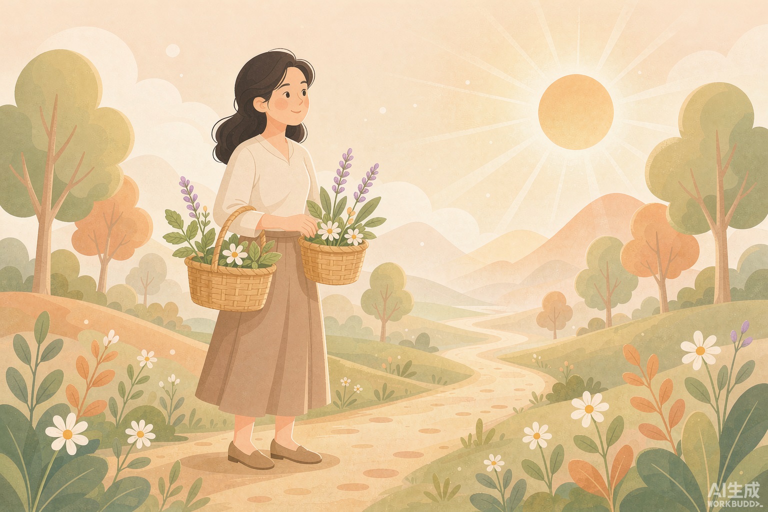 封面：暖橙养生插画，女性日常四景（安睡、家常饭、舒展、静坐），喻示从细节养护身体