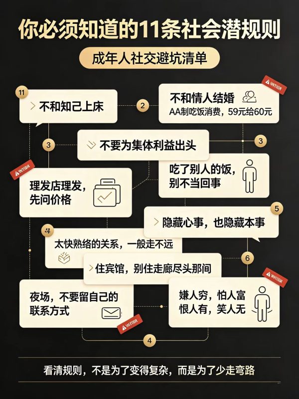 你必须知道的 11 条社会潜规则-洛芃泽